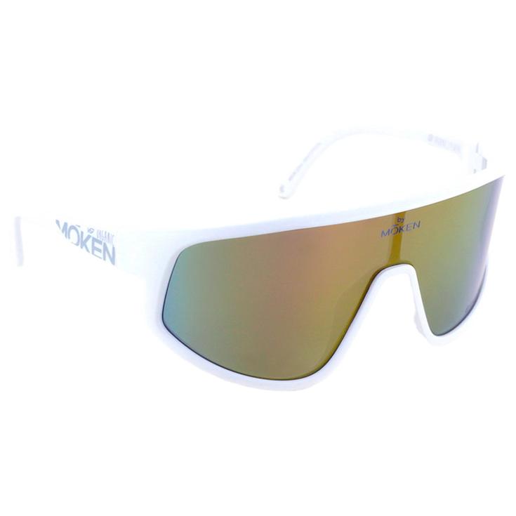 Moken Vision Lunettes de soleil Rockett White Purple Gold Polarized Présentation