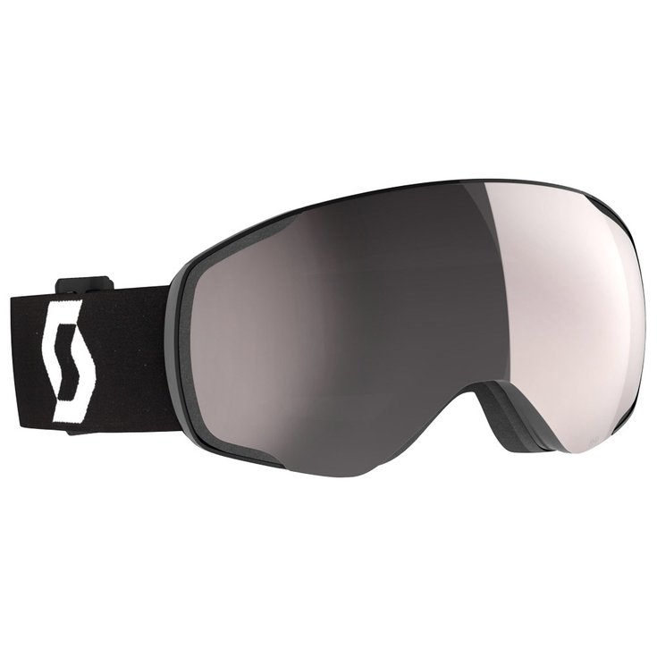 Scott Masque de Ski Vapor Mineral Black White Enhancer Silver Chrome Présentation