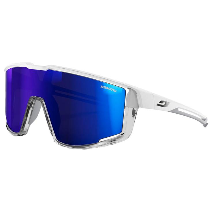 Julbo Lunettes de soleil Fury Mat Blanc Gris Translucide Reactiv High Contrast 1-3 Présentation