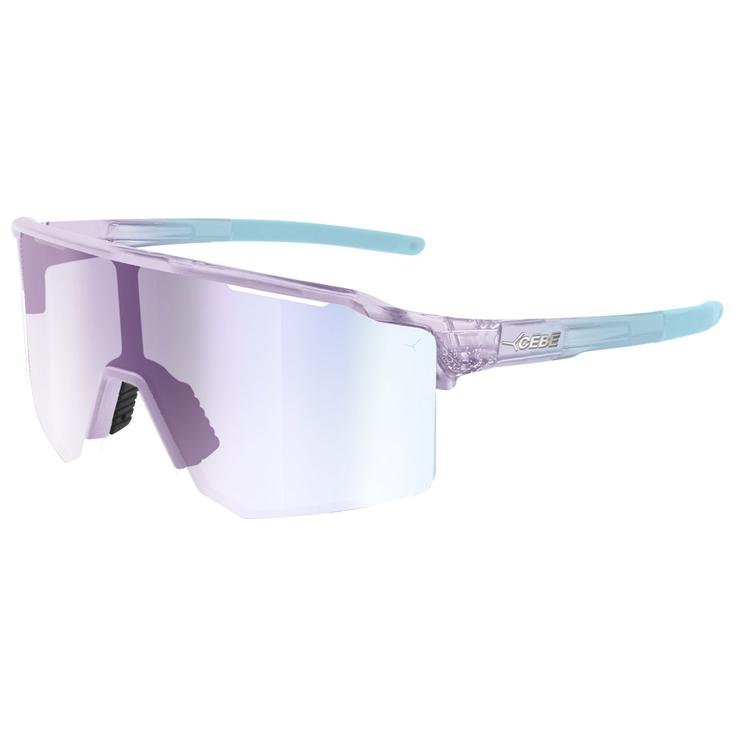 Cebe Lunettes de soleil Outflow 2 Lite Crystal Trans Lilac Vario Grey Cherry Pink Revo Présentation
