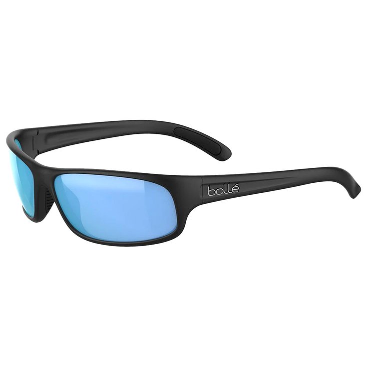 Bollé Lunettes de soleil Anaconda Black Matte Sky Blue Polarized Présentation