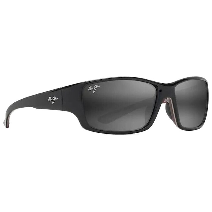 Maui Jim Lunettes de soleil Local Kine Soft Black with Sea Blue and Grey Gris Neutre Présentation