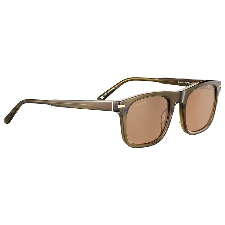 Serengeti Lunettes de soleil Charlton Shiny Crystal Dark Green Polarized Drivers Présentation