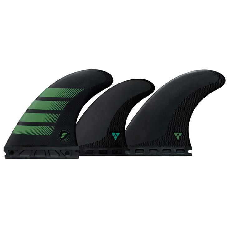 Futures Fins Ailerons Surf F8 5-Fin Alpha - Carbon/Olive Profil