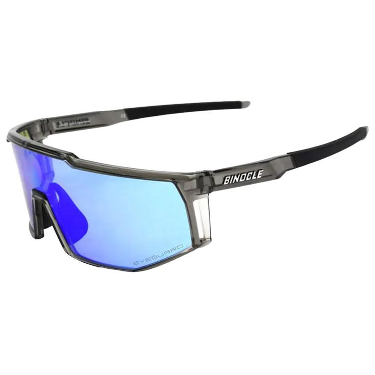 Binocle Eyewear Lunettes de soleil Horizon Shiny Grey Blue Mirror Polarized Présentation
