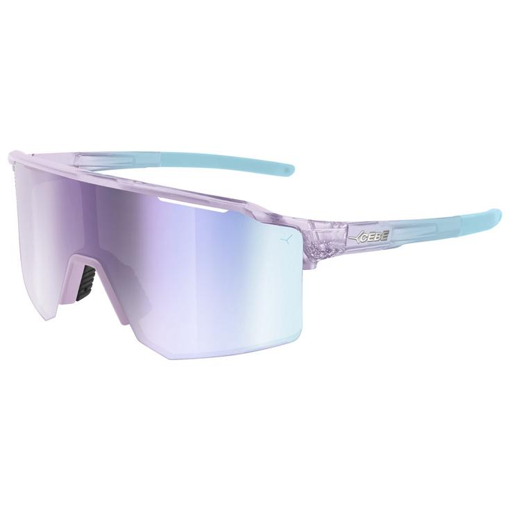 Cebe Lunettes de soleil Outflow 2 S Lite Crystal Trans Lilac Grey Cherry Pink Revo Présentation