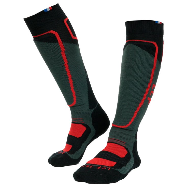 La Chaussette de France Chaussettes Grom's Noir Rouge Présentation