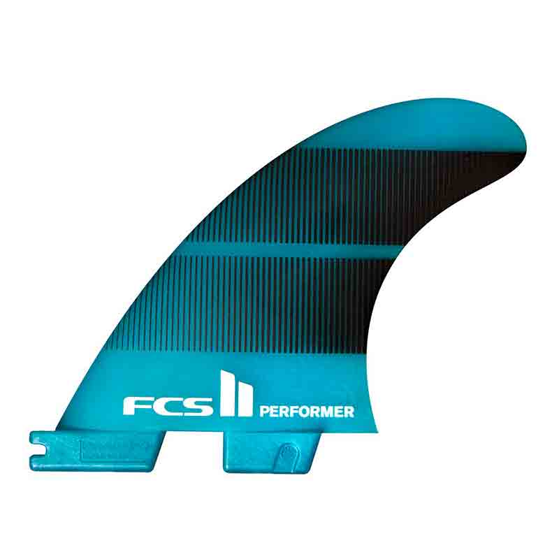 Fcs Ailerons Surf II Performer Neo Glass Teal Gradient - 4 Dérives - Medium Profil
