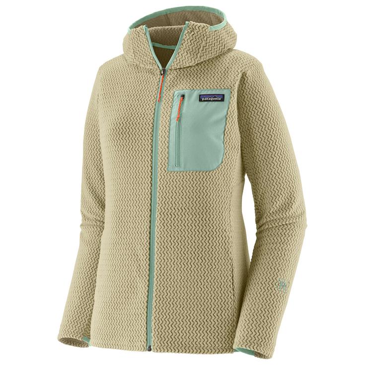 Patagonia Polaire W's R1 Air Full Zip Hoody Weathered Stone Présentation