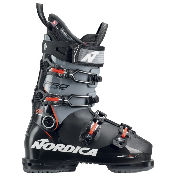 Nordica Chaussures de Ski Pro Machine 100 Gw Black Grey Red Devant