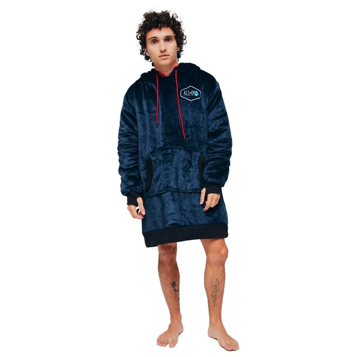 All-In Poncho Poncho Plaid Grey Blue Présentation