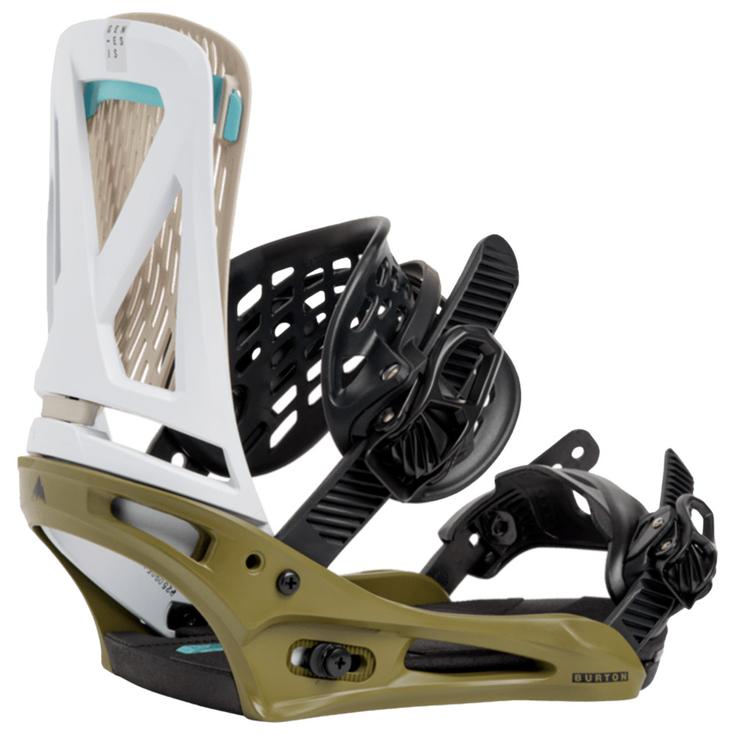 Burton Fix Snowboard Genesis White Dried Moss Présentation