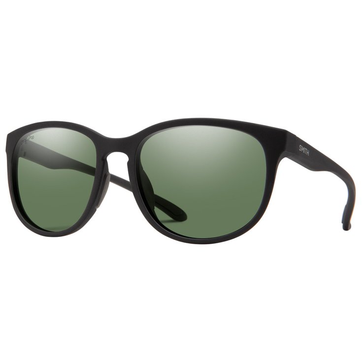 Smith Lunettes de soleil Lake Shasta Matte Black Chromapop Polarized Gray Green Présentation