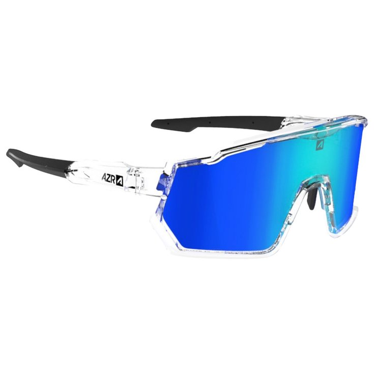 AZR Lunettes de soleil Pro Race Rx Crystale Vernie Ecran Bleu Multicouche Cat 3 Présentation