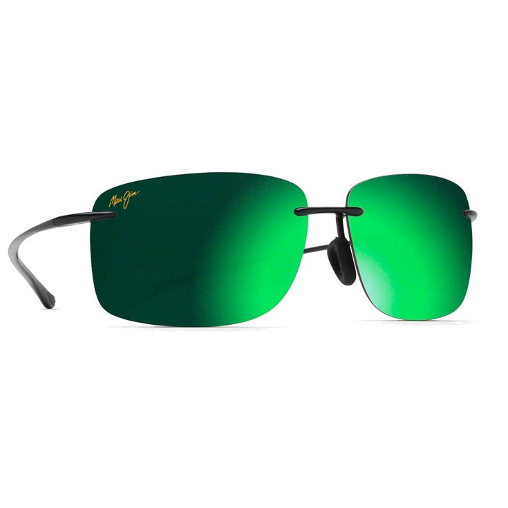 Maui Jim Lunettes de soleil Hema Noir Brillant MauiGreen MauiPure Lt Présentation