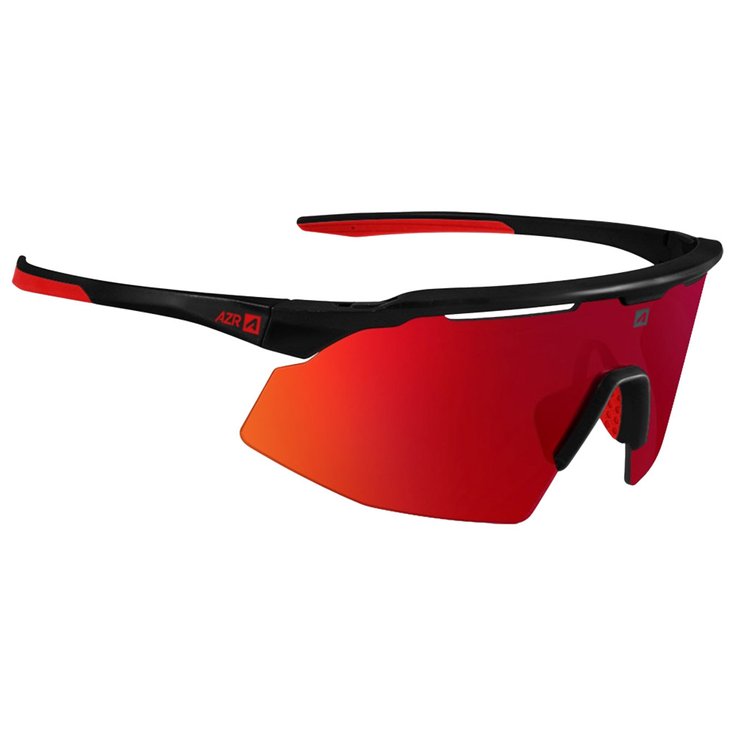 AZR Lunettes de soleil Coffret Iseran Noire Mate Rouge Multicouche Rouge + Incolore Présentation