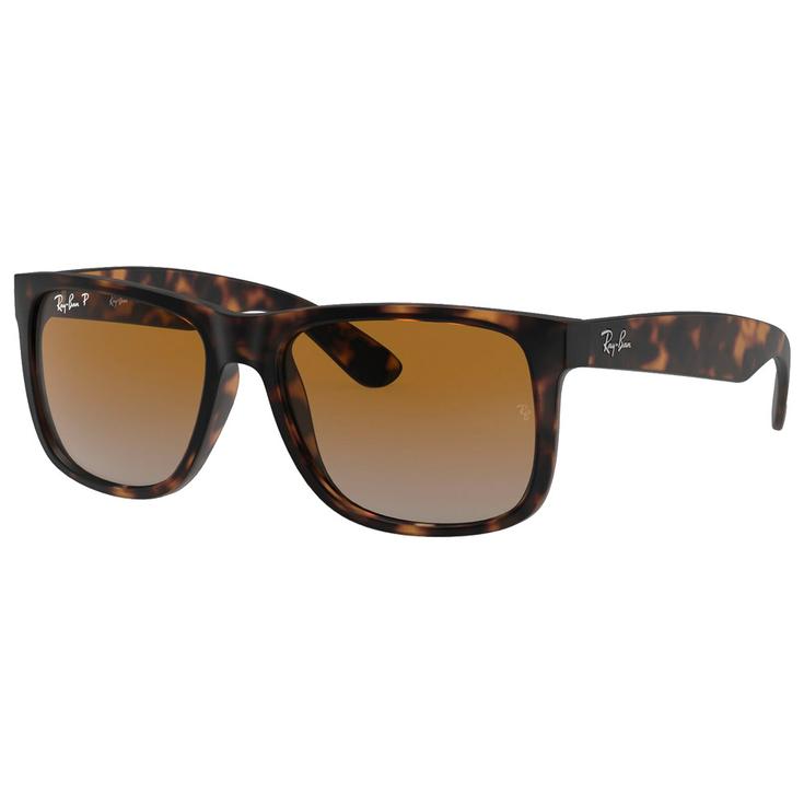 Ray Ban Lunettes de soleil RB4165 Justin Classic Matte Havana Brown Grey Polar Présentation