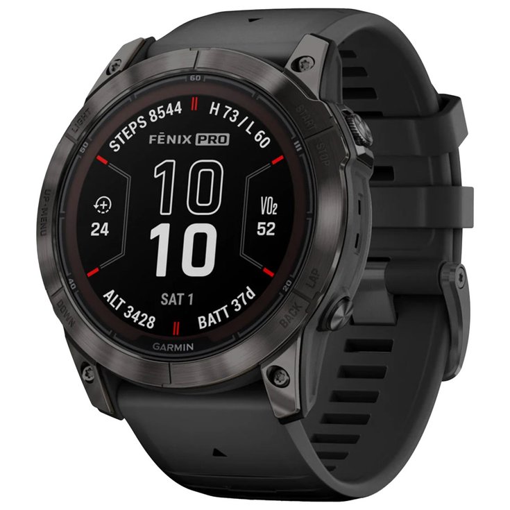 Garmin Montres GPS Fenix 7X Pro Sapphire Solar Edition Titane Carbon Gray DLC Présentation