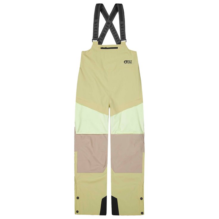 Picture Pantalon Ski Elwy Bib Hemp Roebuck Lime Cream Présentation