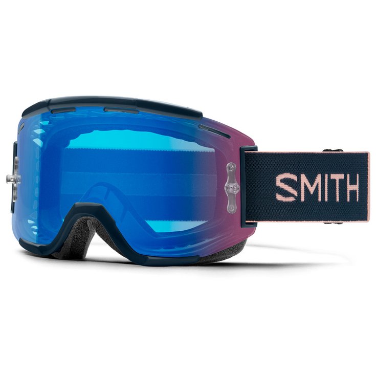 Smith Masque VTT Squad MTB French Navy Rock Salt - ChromaPop Contrast Rose Flash Présentation