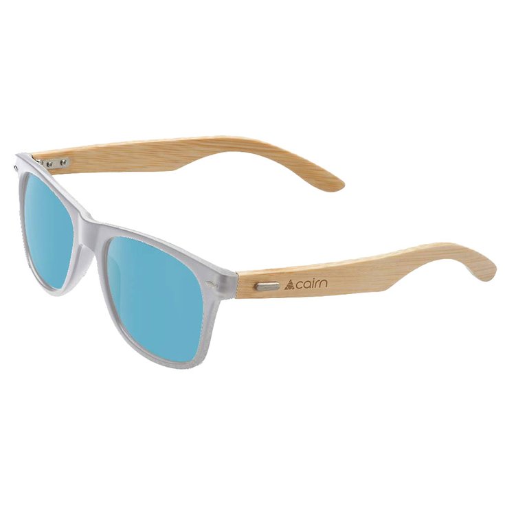 Cairn Lunettes de soleil Hybrid Mat White Transparent Blue Polarized Présentation