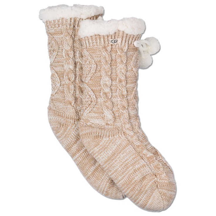 UGG Chaussettes W Pom Pom Fleece Lined Crew Présentation