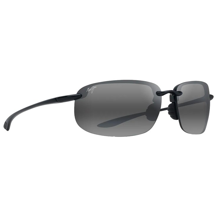 Maui Jim Lunettes de soleil Ho'okipa Xlarge Noir Brillant Neutral Grey MauiPure Présentation