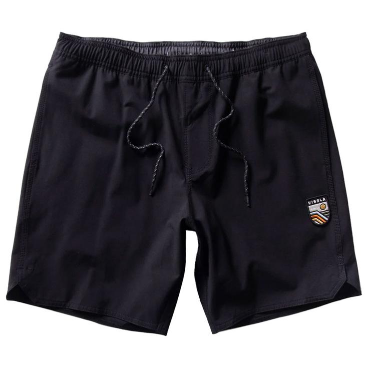 Vissla Boardshort Solid Sets Ecolastic 17.5" Black Présentation