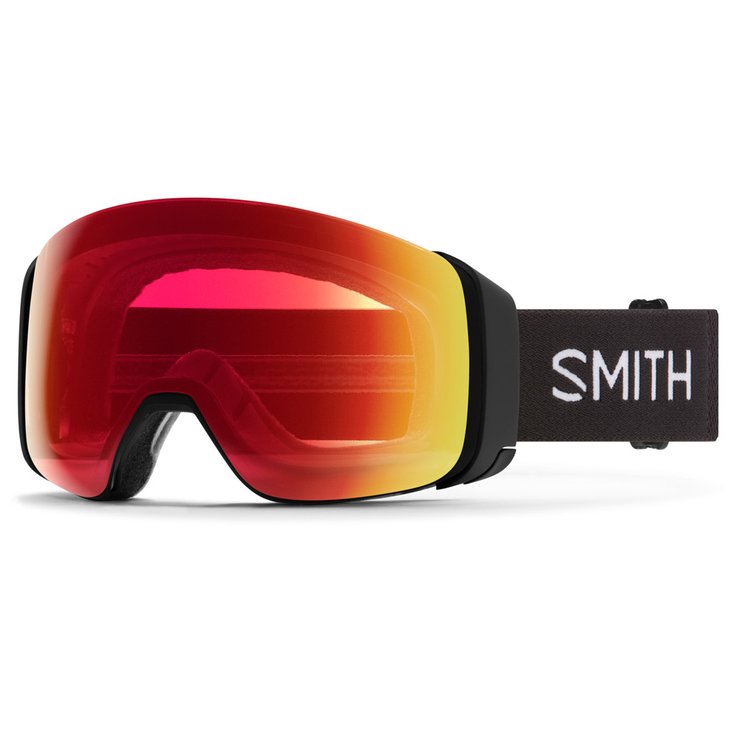 Smith Masque de Ski 4D Mag Black Chromapop Photochromic Red Mirror + Chromapop Storm Rose Flash Présentation