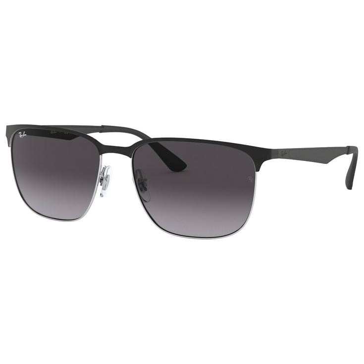 Ray Ban Lunettes de soleil RB3569 Polished Black Silver Gradient Grey Présentation