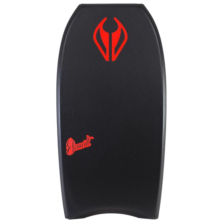 Nmd Board de Bodyboard Element Pe + Wrist Leash + Board Cover Black Fluo Red Présentation