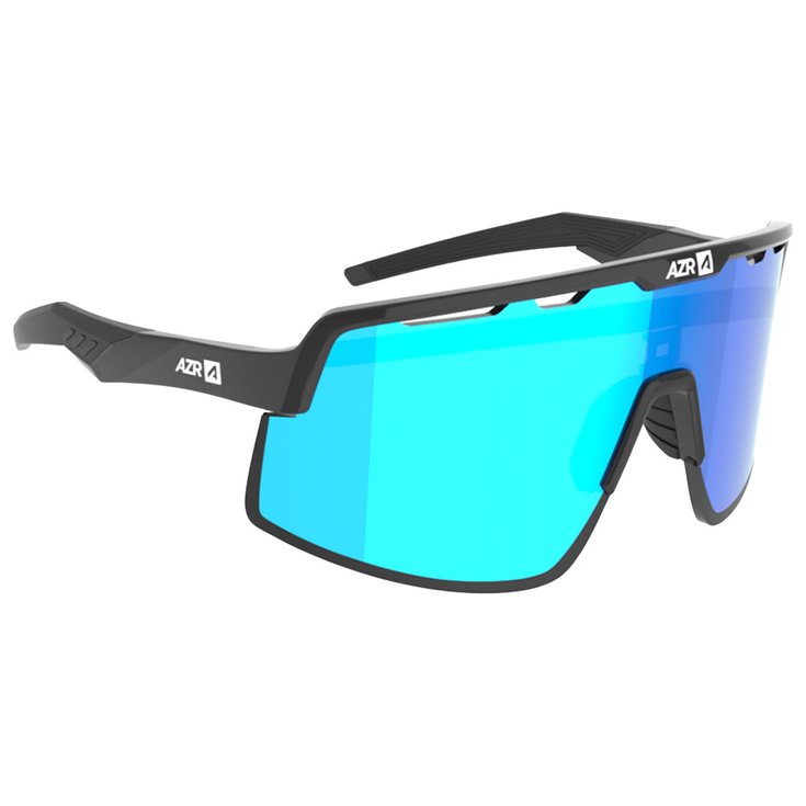 AZR Lunettes de soleil Speed Rx Noire Vernie Multicouche Ice Bleu Présentation