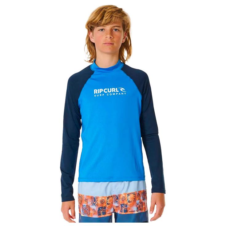Rip Curl Top Manches Longues Anti-UV Shock UPF 50+ L/S Blue Gum Présentation