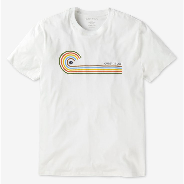Outerknown Tee-shirt Rainbow Wave S/S - Salt Profil