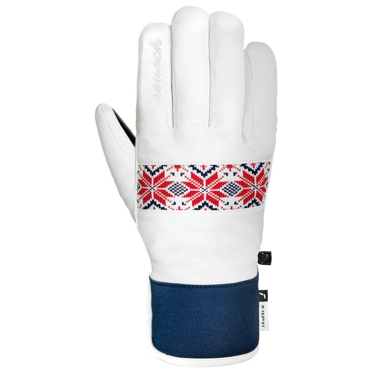 Reusch Gant Charlize R-Tex® Xt White Dress Blue Fire Red Présentation