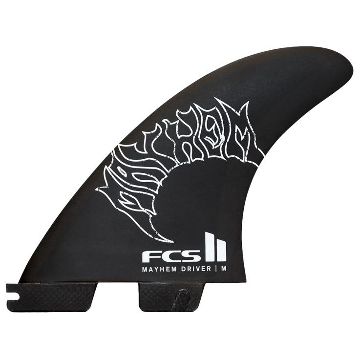 Fcs Ailerons Surf II Mayhem Pc Carbon Tri Driver Fins White Présentation