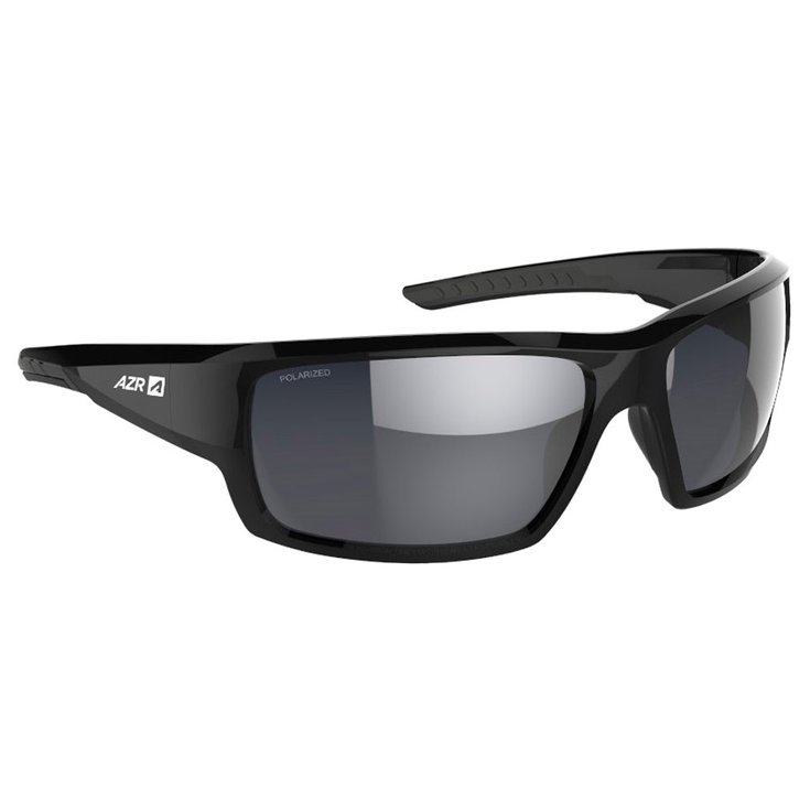 AZR Lunettes de soleil Run Noire Vernie Gris Miroir Polarisant Présentation