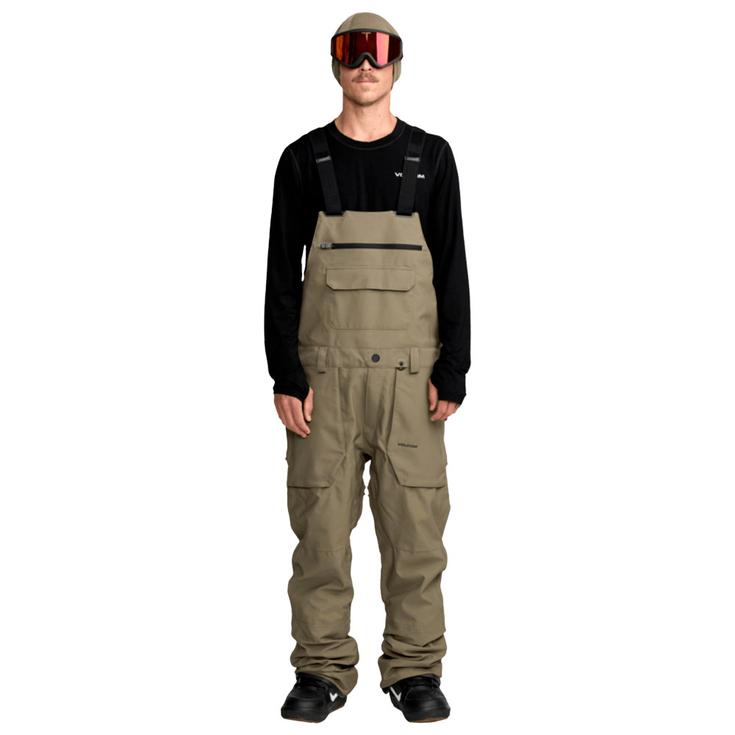 Volcom Pantalon Ski Roan Bib Overall Military Présentation