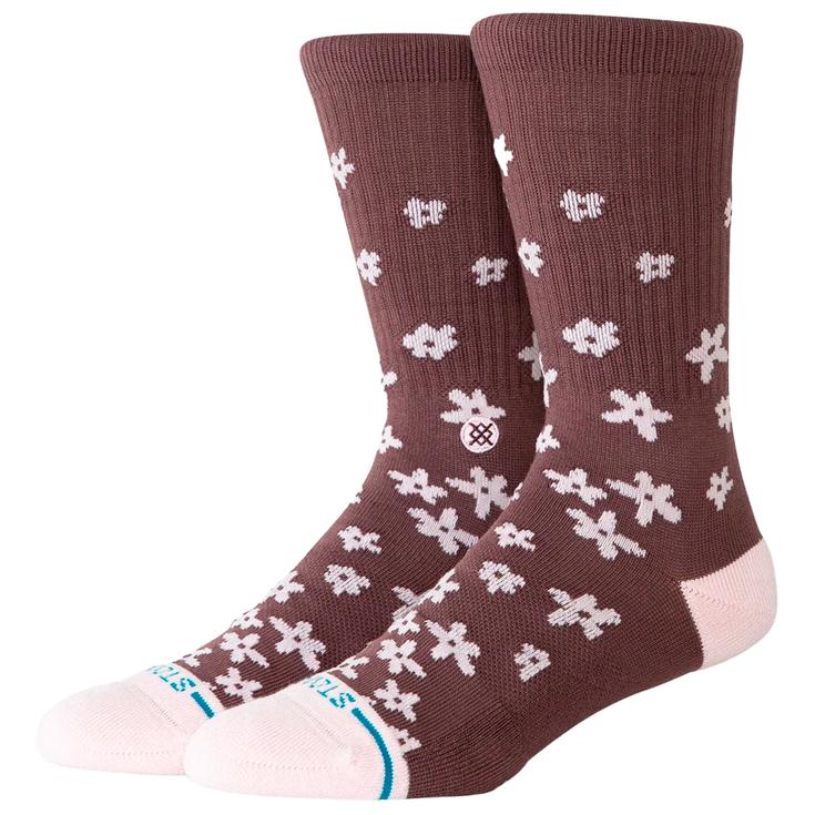 Stance Chaussettes Women Crew Sock Floral Dreams Brown Présentation