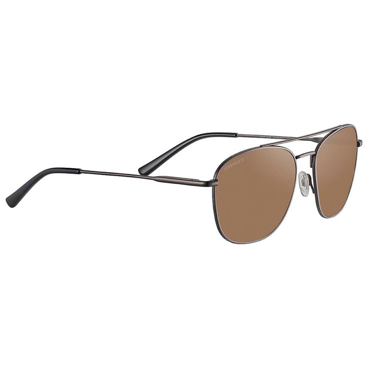 Serengeti Lunettes de soleil Carroll Large Matte Dark Gunmetal Mineral Polarized Drivers Présentation