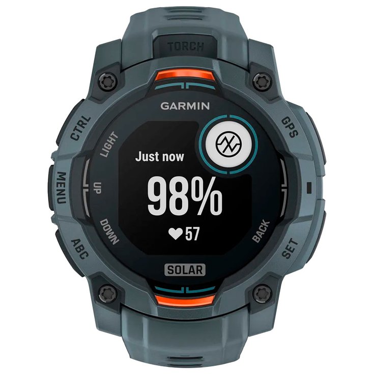 Garmin Montres GPS Instinct 3 Solar Orange Avec Bracelet Bleu Crépuscule Présentation