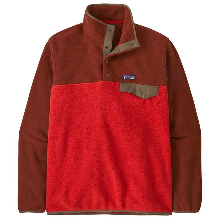 Patagonia Pull Lightweight Synchilla Snap-T Amanita Red Présentation