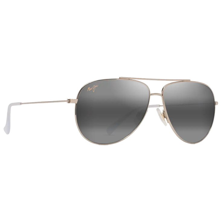 Maui Jim Lunettes de soleil Hauoli Doré Clair Brillant Cristaux Gris Neutre MauiPure Présentation