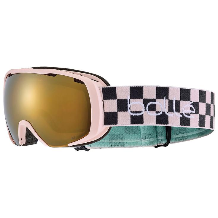 Bollé Masque de Ski Royal Pink Cherckeboard Matte Gold Présentation