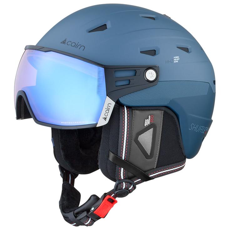 Cairn Casque visière Shuffle S-Visor Evolight Nxt Mat Vintage Blue Présentation