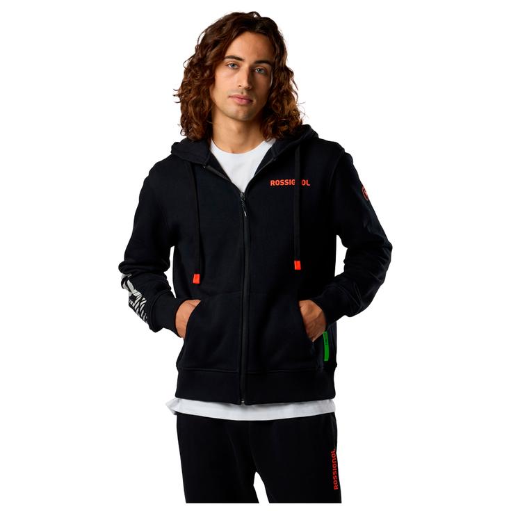Rossignol Sweat Hero Full Zip Hoodie Black Présentation