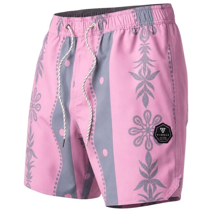 Vissla Boardshort Medewi 16.5 Ecolastic Dusty Rose Présentation