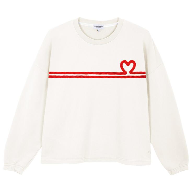 French Disorder Sweat Nora Heart Tricotin Cream Présentation