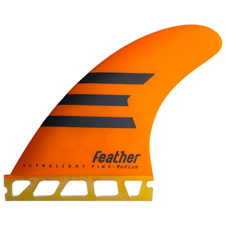 Feather Fins Ailerons Surf Ultralight Dual Tab Orange Présentation