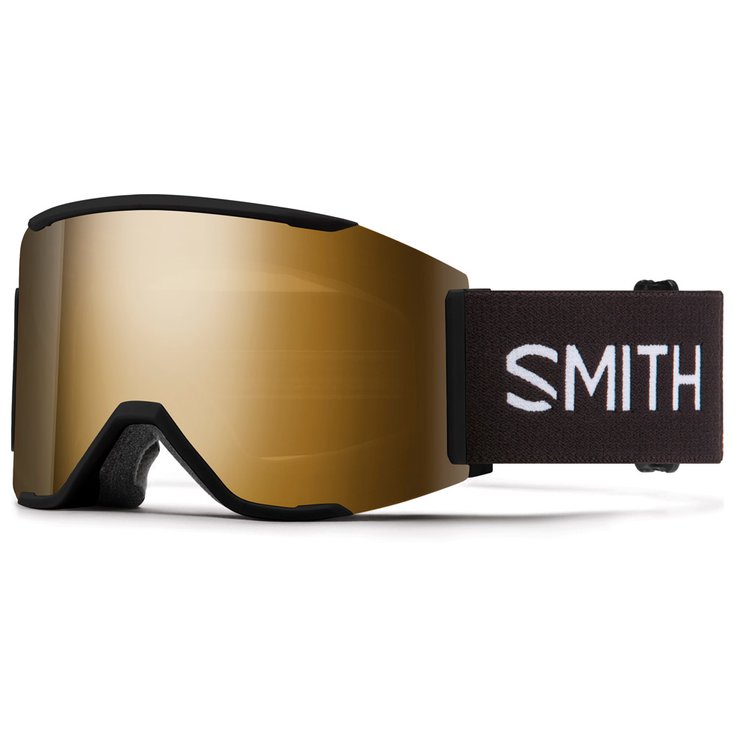 Smith Masque de Ski Squad Mag Black Chromapop Sun Black Gold Mirror + Chromapop Storm Blue Sensor Mirror Présentation
